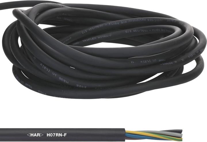 Produktbild Lapp 10 Meter 1600120 H07RN-F 3x6 mm² Gummileitung flexibel mit Schutzleiter I UV-resistentes Kabel (10 m)