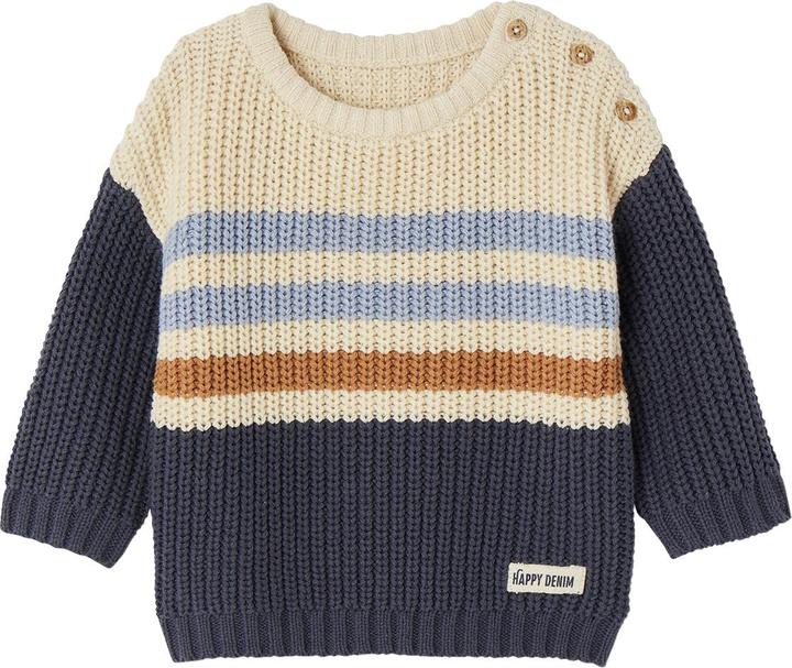 Immagine prodotto Vertbaudet Gestreifter Jungen Baby Pullover mit Knöpfen Oeko-Tex (62)