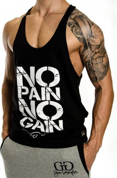 Actual product image Gym Generation No Pain No Gain Stringer BLACK (S)