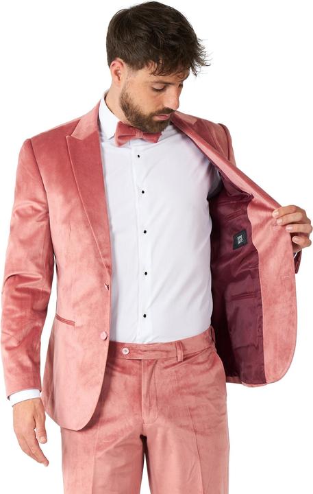 Produktbild OppoSuits Vintage Pink Velvet Deluxe Samtanzug (50)