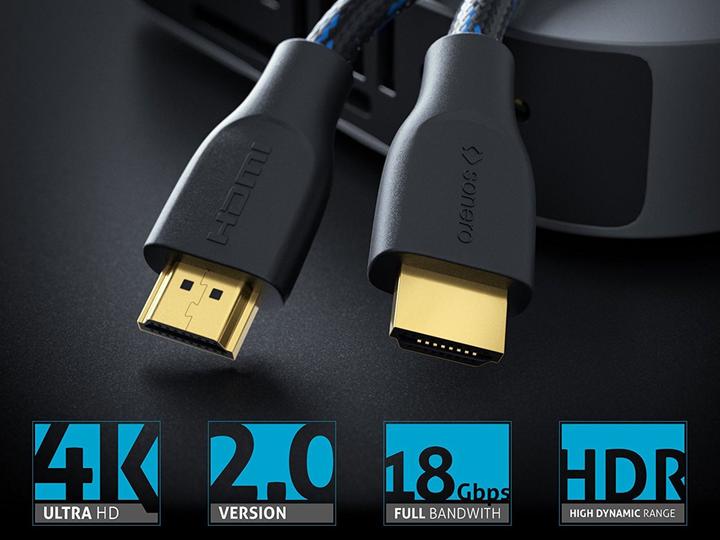 Produktbild Purelink Sonero Premium HDMI-Kabel X-PHC011-030 HDMI2.0 18Gbps 4K/60Hz Nylonmantel 3m (3 m, HDMI)
