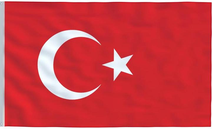 Image du produit VidaXL Drapeau de la Turquie avec mât 6,23 m Aluminium,Drapeau :,Couleur