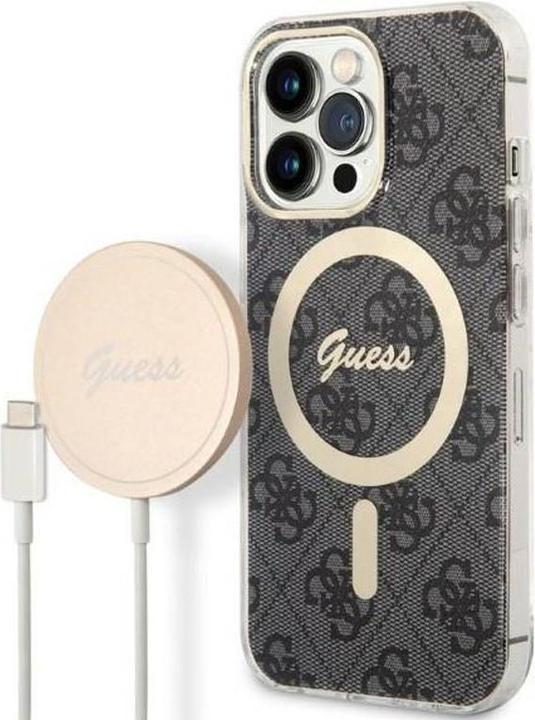 Immagine prodotto Guess Zestaw GUBPP13XH4EACSK Custodia+ Caricabatterie iPhone 13 Pro Max czarny/nero Custodia rigida (Apple iPhone 13 Pro Max)