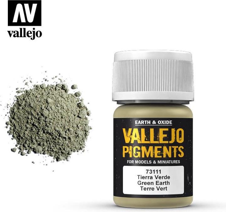 Actual product image Vallejo Pigments (Green Earth, 35 ml)