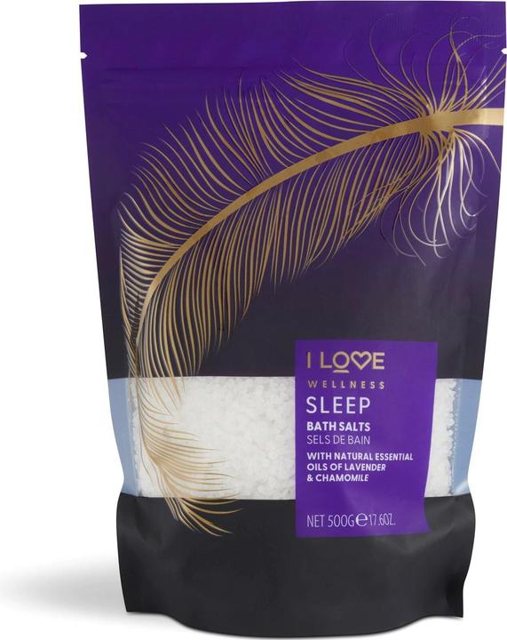 I Love Wellness Sleep Badesalz mit ätherischen Ölen aus Lavendel und Kamille 500g (Badesalz)