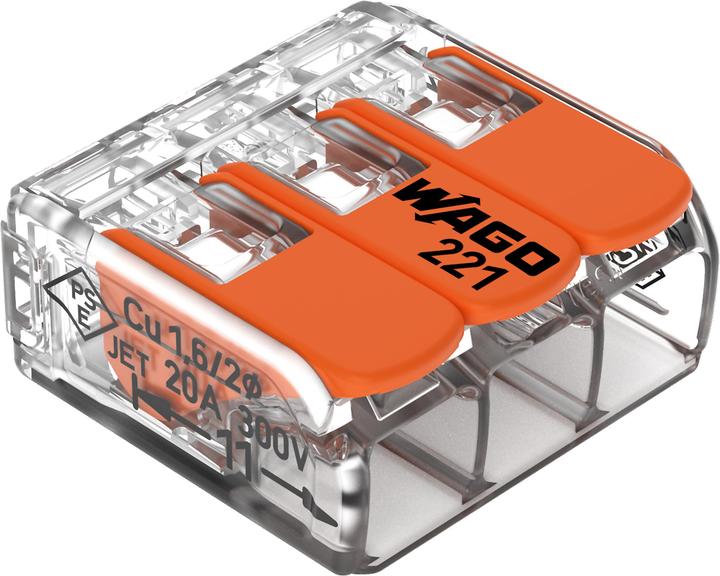 Produktbild Wago Verbindungsklemme COMPACT 3-fach (50 Stück)