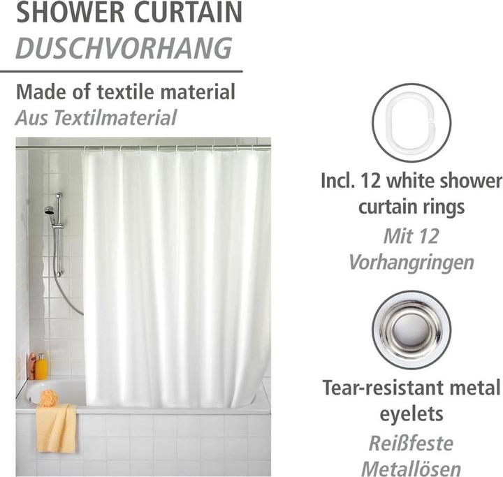 Image du produit Wenko Rideau de douche (180 x 200 cm)