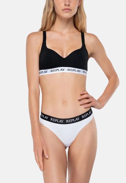 Produktbild Replay Unterhose Damen-Strings mit Logo-Bund 2er Pack (XL, 2er Pack)