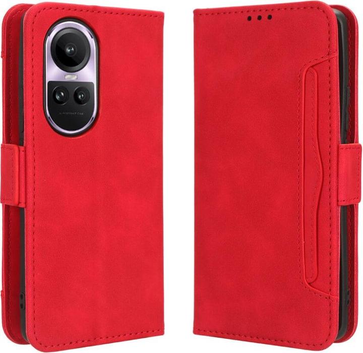 Actual product image Cover-Discount Oppo Reno 10 / 10 Pro - Case with card slots red (Oppo Reno 10 Pro, OPPO Reno 10)
