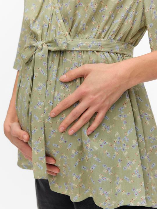 Immagine prodotto Mamalicious Normal geschnitten V-Ausschnitt Weite Ärmel Top Bluse (M)