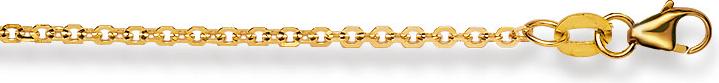 Natsumi Schmuck Halskette Gelbgold 18K/750 Spiegelanker 1.8mm (750/18 K Gelbgold, 50 cm)