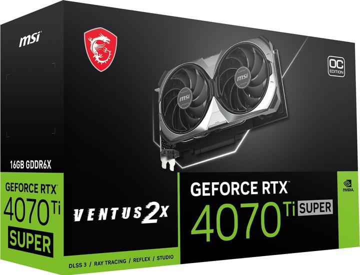 Image du produit MSI GeForce RTX 4070 Ti SUPER 16G VENTUS 2X (16 Go)