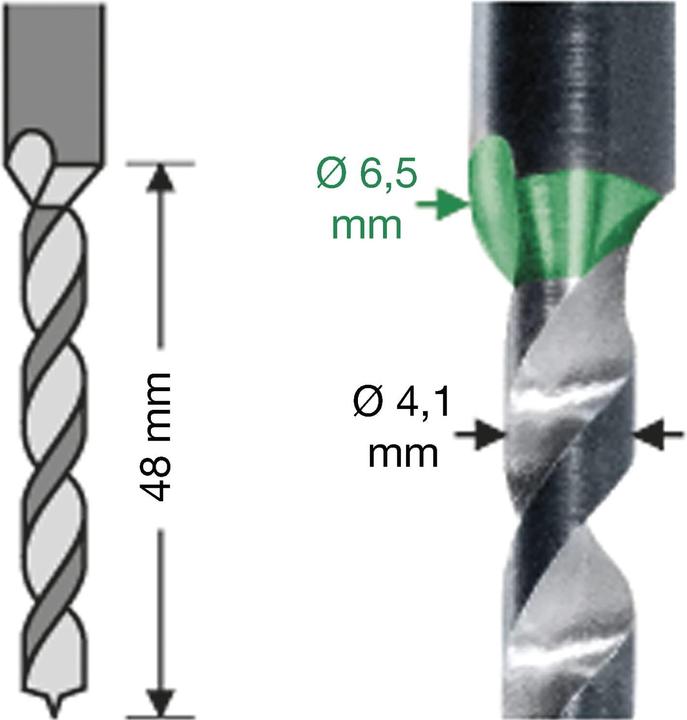Actual product image Spax Step drill with 2 drill steps, drill bit ø 4.1 mm and countersink ø 6.5 mm (4.1 mm)