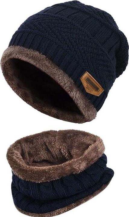 Out of the blue Warme Kinder Mütze Beanie mit Schal
