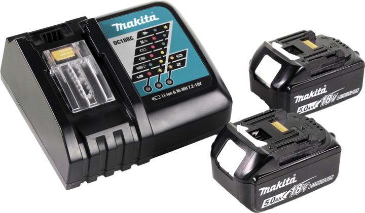 Actual product image Makita DMP 180 RT Battery compressor 18 V 8.3 bar + 2x battery 5.0 Ah + charger (8.30 bar, 12 l)