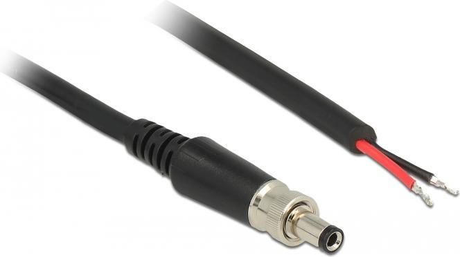 Actual product image Delock Power cable DC jack 5.5 mm x 9.5 mm (ID: 2.5 mm) (M) to without connector (0.95 m)