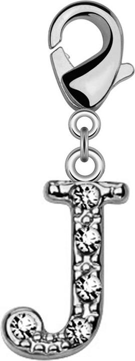 Image du produit Star Piercing Pendentif avec cristal lettre J (Laiton)
