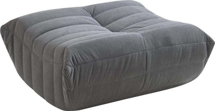 En.Casa Fusshocker Kodsø 35x80x65 cm Cord Grau