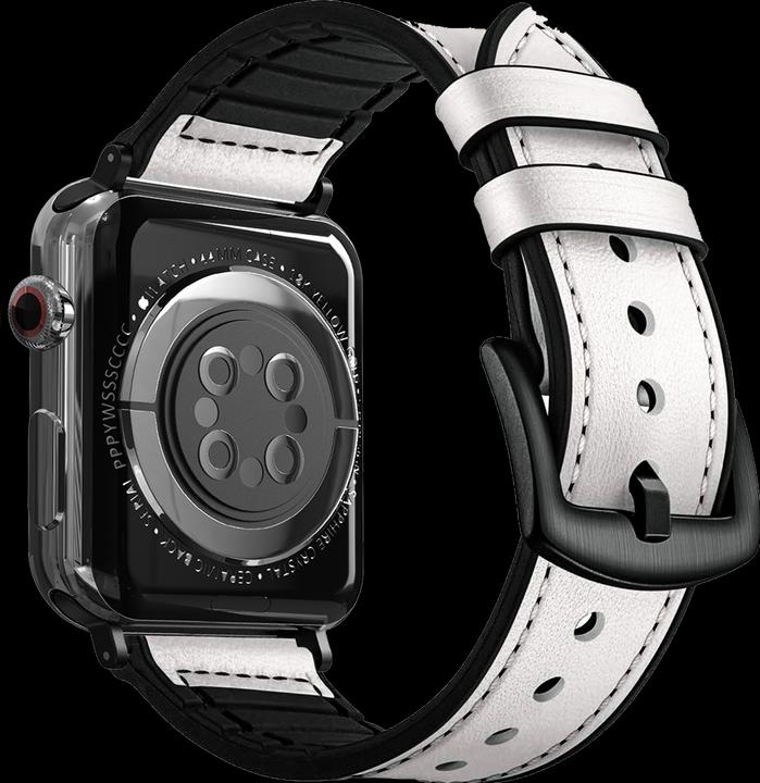 Produktbild Porodo Silicone Watch Band for Apple Watch 44mm / 45mm - White (45 mm, 44 mm, Silikon)