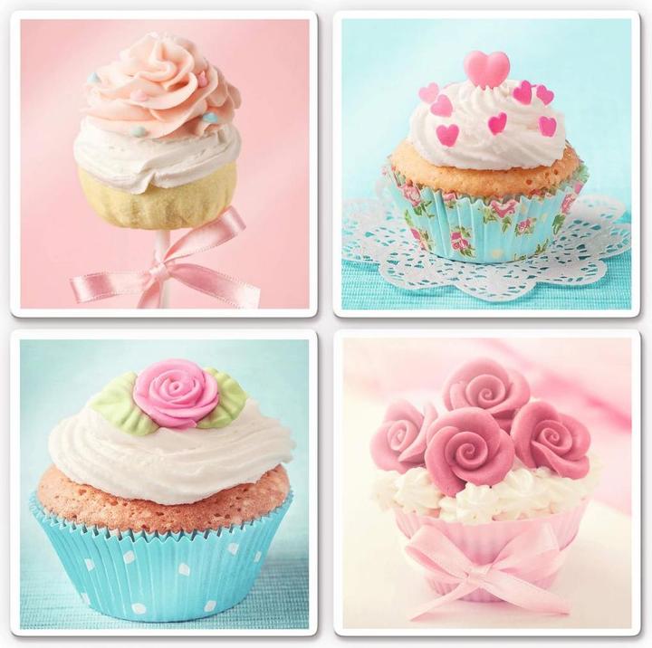 Produktbild Trenddeko Cupcakes Set (4-teilig) (20 x 20 cm)