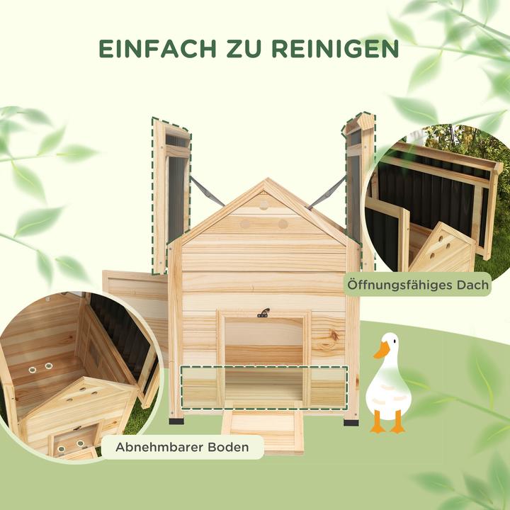 Produktbild PawHut Entenhaus mit Abnehmbarem Boden