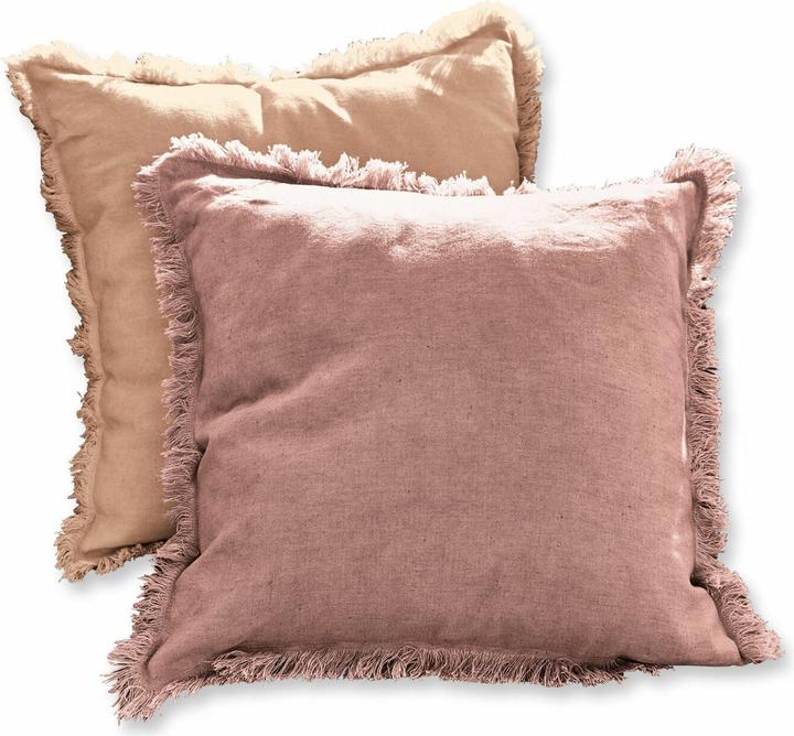 Produktbild Loberon Kissenhülle 2er Set Quebo rosa/orange (50 x 50 cm)