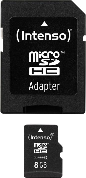 Actual product image Intenso microSD Class 10 (8 GB, microSDHC, U1)