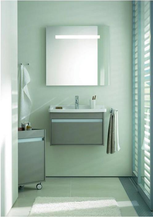 Actual product image Duravit Roll container KETHO 360x500x670mm Ans right basalt matt
