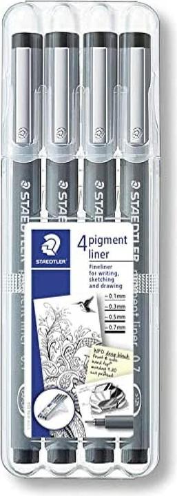 Actual product image Staedtler Pigment Liner (Transparent, 4 x)