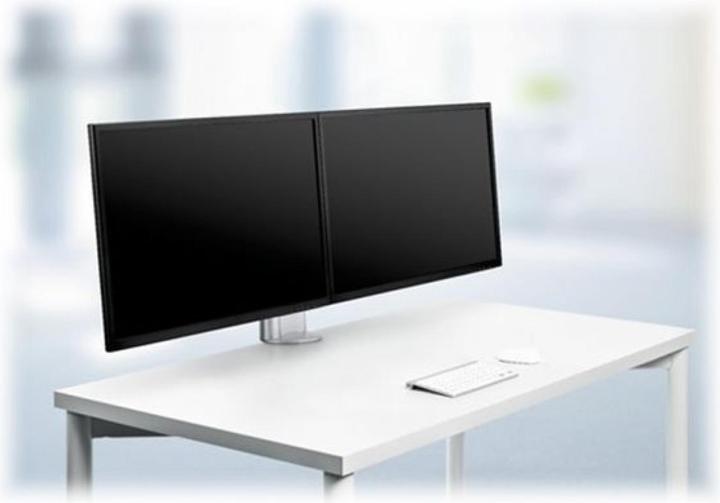 Produktbild Novus Monitortragarm Clu Duo C 2 - 7 kg silber Tischbef. (Tisch, 27")