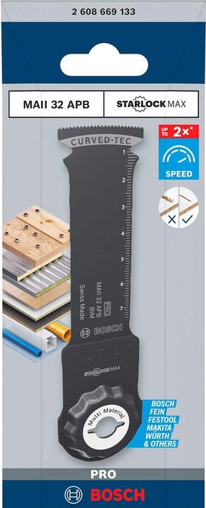 Produktbild Bosch Professional Zubehör PRO MAII 32 APB Blatt für Multifunktionswerkzeuge, 32 x 80 mm