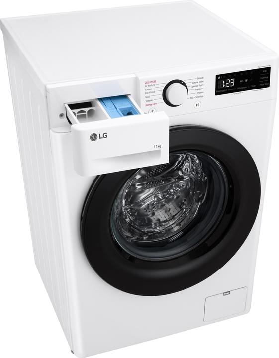 Image du produit LG F4R3011NSWB Lave-linge 11kg AI DD, Classe A-10%, 1400 tr/min, Lavage vapeur (11 kg, Gauche)