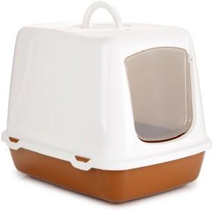 Actual product image Savic Toilet Oscar Brown/White 50x (Cat litter tray open)