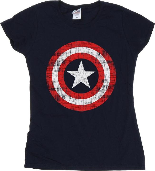 Produktbild Avengers Captain America Scratched Shield TShirt aus Baumwolle (XL)