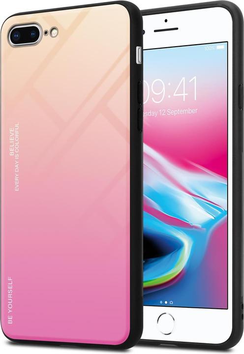 Produktbild Cadorabo TPU 2 Farben Glas Cover (Apple iPhone 7 Plus, Apple iPhone 8 Plus, Apple iPhone 7s Plus)