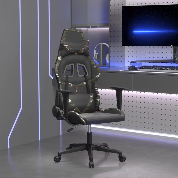 Produktbild VidaXL Gaming-Stuhl mit Massagefunktion Tarnfarben Kunstleder