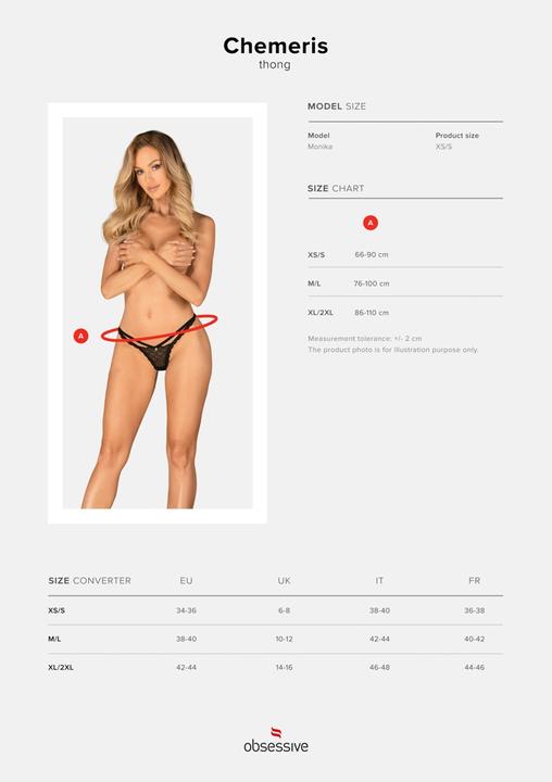 Actual product image Obsessive Chemeris Thong Xl/Xxl (XL, XXL)