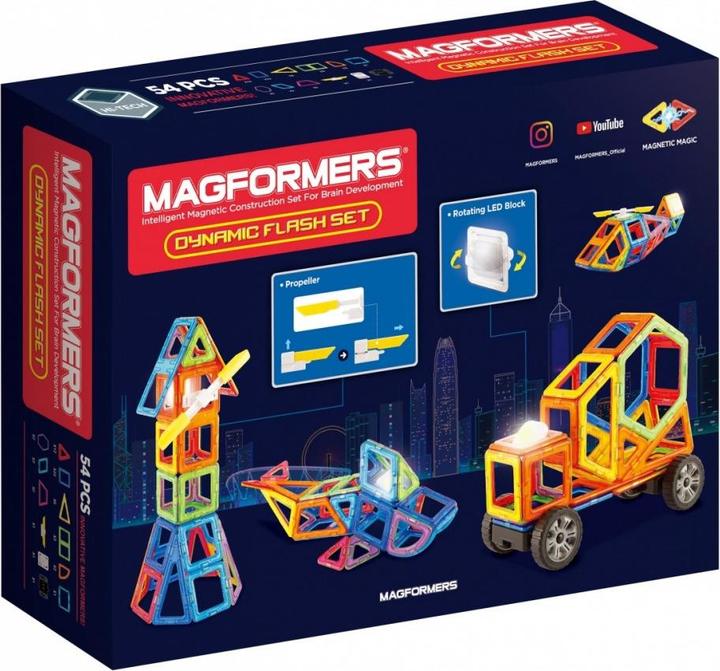 Image du produit Magformers Blocs magnétiques dynamiques flash 54 éléments