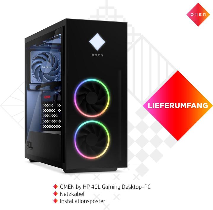 Productafbeelding HP Omen 40L GT21-1016ng Gaming PC (AMD Ryzen 7 7800X3D, 32 GB, 1000 GB, GeForce RTX 4070 Ti Super)