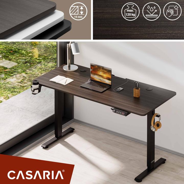 Produktbild Casaria Höhenverstellbarer Schreibtisch (140 x 60 x 118 cm)