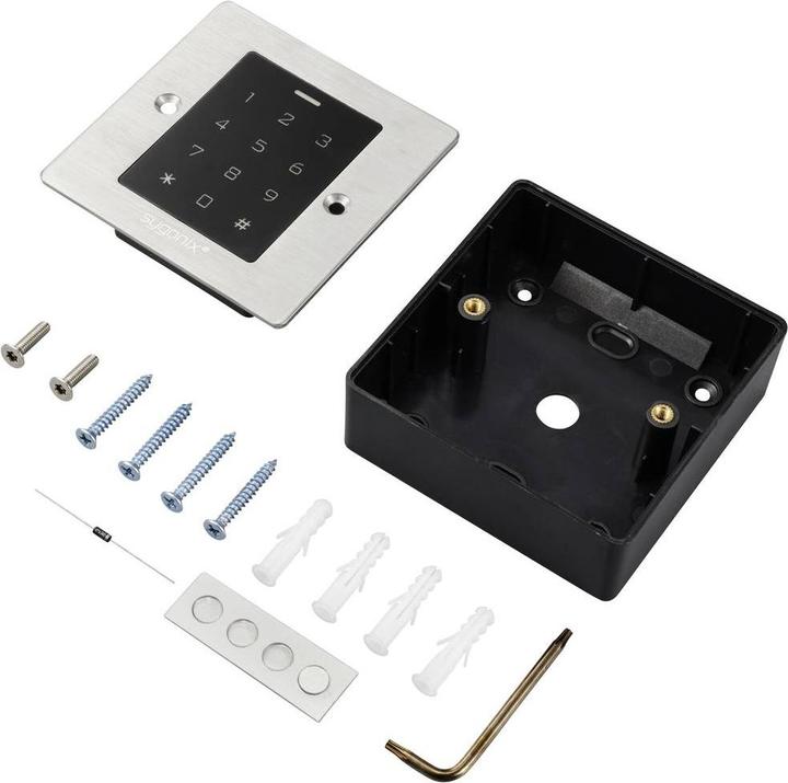 Immagine prodotto Sygonix SY-6121664 Tastiera a codice con RFID da incasso, da superficie 12 V/DC, 18 V/DC I (Combinazione numerica elettronica, Scheda chiave)