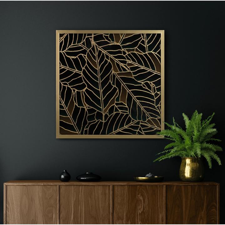 Produktbild Eurofirany LIMITIERTE KOLLEKTION LILI1 Bild mit Golddruck in goldfarbenem Rahmen, 53X53 cm (53 x 53 cm)