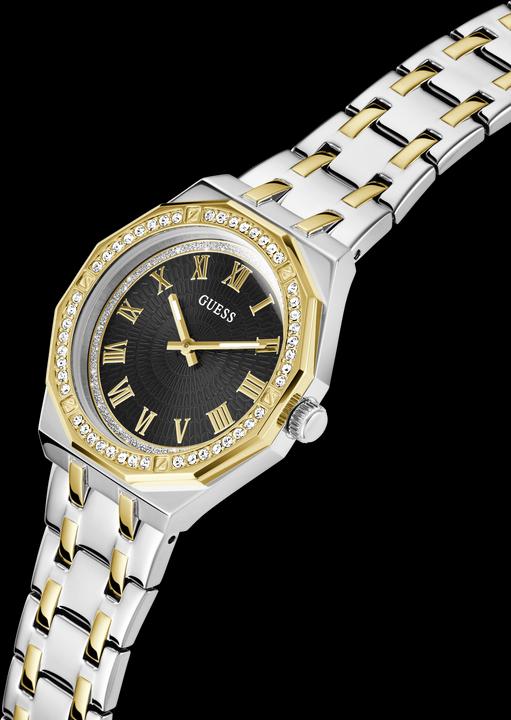 Immagine prodotto Guess P SLV CS W/ P GLD TOP PART W/ CRYS / SUN BLK DL / P SLV & GLD BRCT Orologio da polso (36 mm)