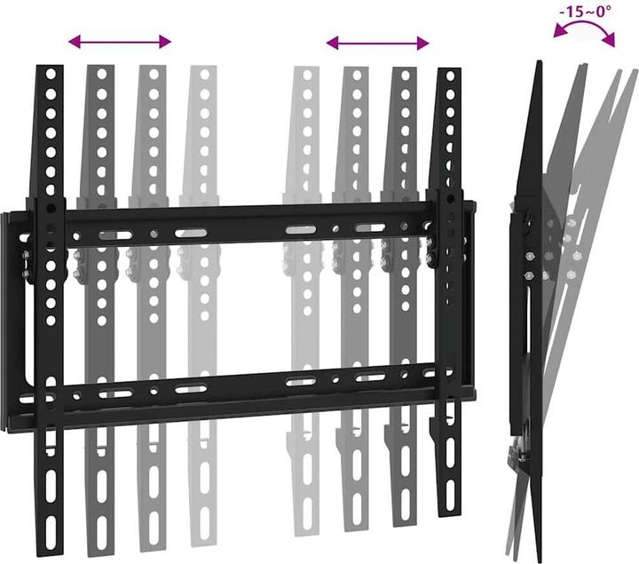 Produktbild VidaXL TV-Wandhalterung 26-63 Zoll Bildschirm Max VESA 400x400 mm 30kg (Decke, 63", 40 kg)