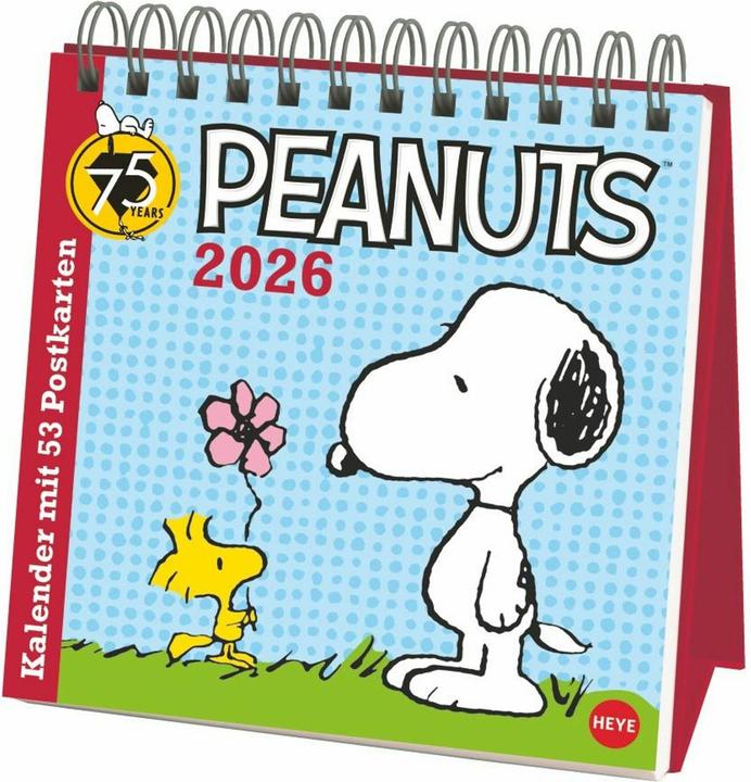 Produktbild Peanuts Premium-Postkartenkalender 2026 (Harter Einband, Deutsch)