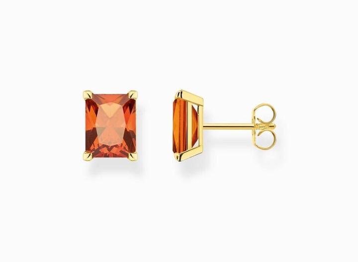 Immagine prodotto Thomas Sabo Orecchini con pietra arancione, oro (Argento 925)