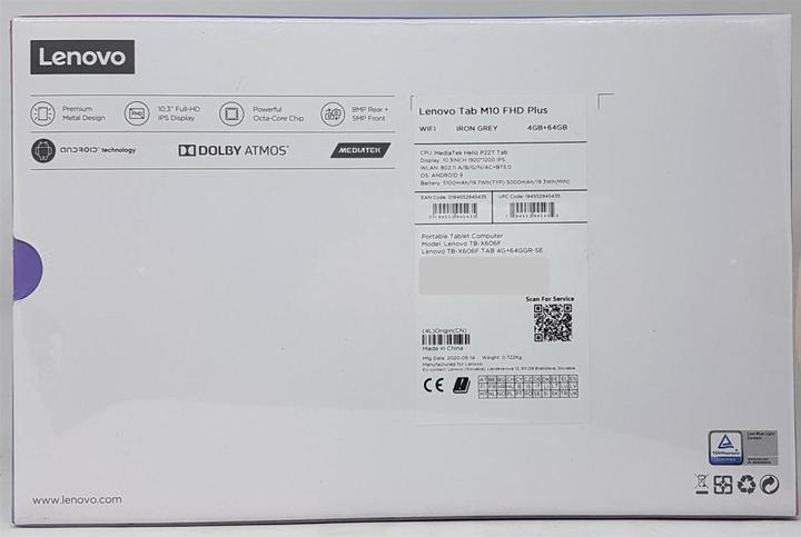Image du produit Lenovo Onglet M10 Plus (2e génération) (WLAN uniquement, 10.30", 64 Go, Iron Grey)
