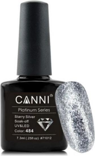 Canni Gellack Platinum Starry Silver UV/LED (Platinum Starry Silver, UV-Gel Lack)