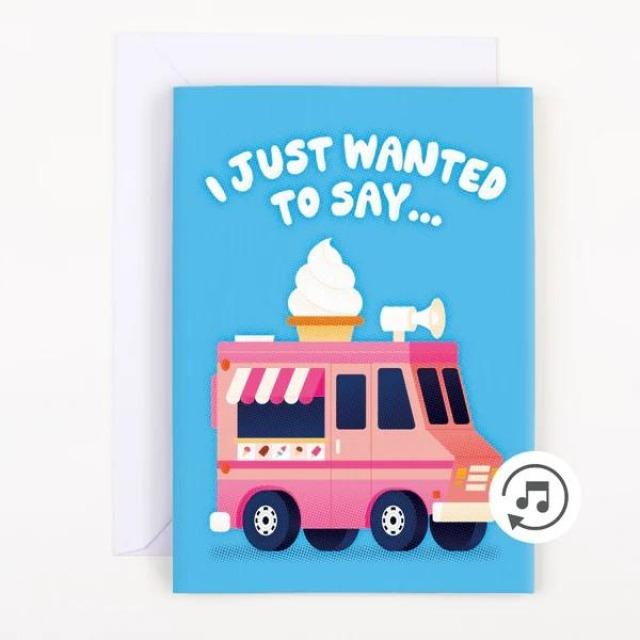 Actual product image Joker Greeting Endless Music Card Ice Cream with Glitter -