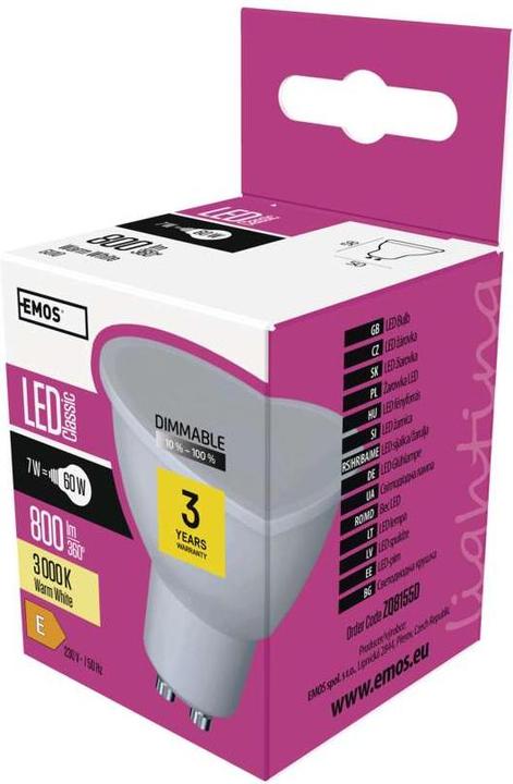 Emos LED Lampe Classic (GU10, 7 W, 800 lm, 1 x, E)